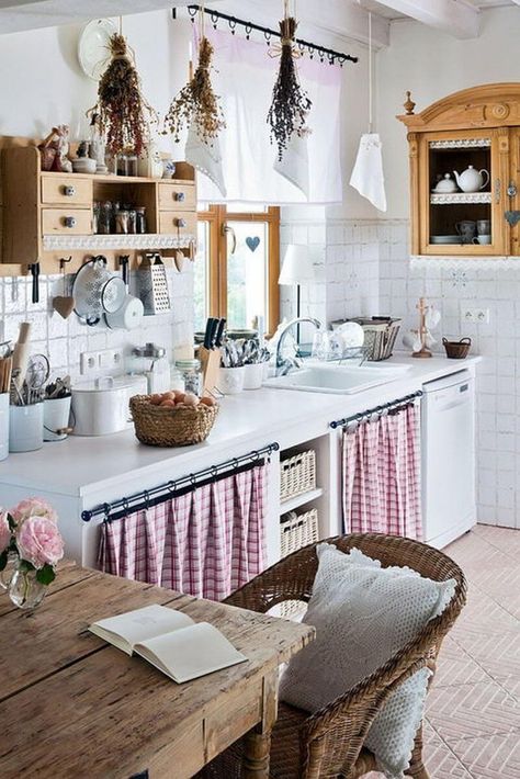 White kitchen curtains