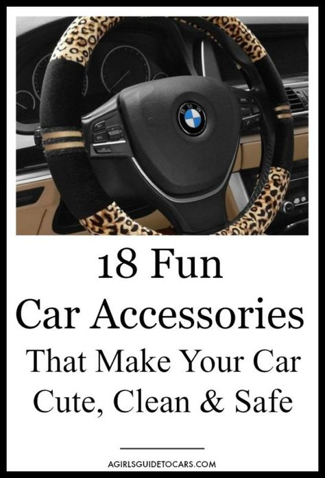 We all love accessories, and so do our cars! Here are 18 fun and effective car accessories for under $20 to make your car cuter, cleaner & safer. #caraccessories #caraccessoriesclean #caraccessoriestips #caraccessorytips #caraccessoriesmusthave #interiorcaraccessories #usefulcaraccessories #caraccessoriesforwomen Car Accessories For Guys, Car Accessories Diy, Car Life, Car Tips, Cool Car Accessories, Pumpkin Carriage, Car Organization, Safe Cars, Car Accessories For Girls