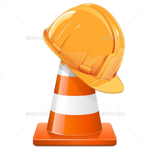 Vector Construction Cone with Helmet #Construction, #Vector, #Helmet, #Cone Digital Illustration, Adobe Illustrator, Construction Helmet, Logo Icons, Vector Graphics, Design Resources, Novelty Lamp, Illustrator, Logo Design