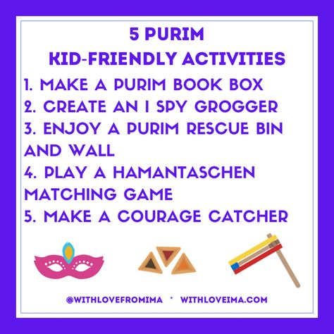 If you’re ready to start Purim crafts and activities right now, there are many fun and meaningful experiences from previous years right here! Purim Character Clothespin Dolls “Boo Haman!” Fine Motor Skills Activity Purim Themed Sticky Wall Purim Sensory Bin Salt Dough Purim Symbols Purim Paper Doll Characters For general information on Purim, check out these resources: PJ Library: Purim Reform Judaism: Purim Bim Bam: What is Purim? Bim Bam: The Purim Story in 4 Minutes Purim Crafts Preschool, Purim Kids, Hebrew School Activities, Purim Basket, Purim Crafts, Purim Ideas, Jewish Preschool, Fine Motor Skills Activity, Motor Skills Activity