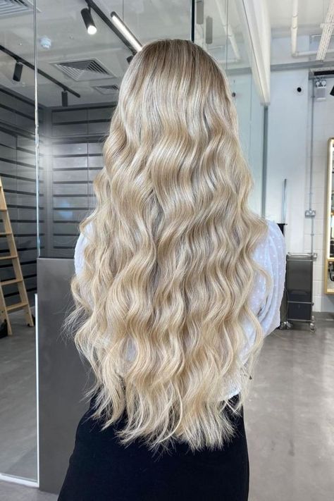 Mermaid Waves - The Trend To Try! 28 Inch Extensions, 22 In Hair Extensions, 22 Inch Blonde Extensions, Sew In Hair Extensions Before And After, Sewn In Hair Extensions Styles, 22 Inch Extensions, Long Blonde Hair Extensions, 26 Inch Hair Extensions, Long Curly Blonde Hair