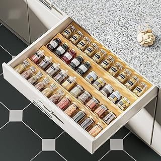 Amazon.com : Spice Racks Spice Rack Tray, Spice Drawer Organizer, Seasoning Organizer, Spice Organization Drawer, Clutter Free Kitchen, Spice Drawer, Drawer Inserts, Spice Racks, Spice Organization