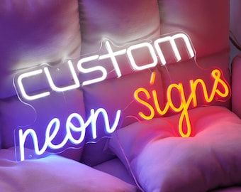 Name Neon Light, Neon Signs For Bedroom, Signs For Bedroom, Cafe Business, Custom Neon Lights, Wedding Wall Decorations, Party Bar, Neon Sign Bedroom, Personalized Neon Signs