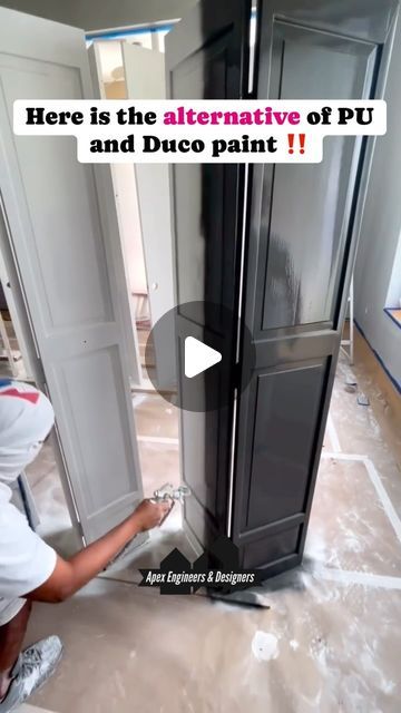 Duco Finish Door Design, Pu Door Design, Painting Doors Interior, Podcast Ideas, Painted Interior Doors, Interior Tips, Deco Paint, Apartment Living Room Design, Designer Outfits