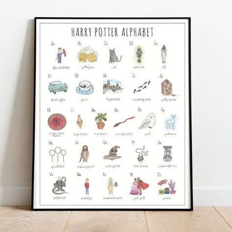 Harry Potter Nursery Ideas, Harry Potter Baby Room, Hp Nursery, Harry Potter Baby Nursery, Book Themed Nursery, Harry Potter Alphabet, Harry Potter Themed Nursery, Storybook Nursery, Harry Potter Nursery