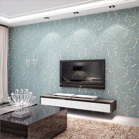 Wall Texture Design, Beige Living Rooms, Office Decorating, Interior Minimalista, Embossed Wallpaper, Wall Paint Designs, Simple Living Room, Shabby Chic Bedrooms, 3d Rose