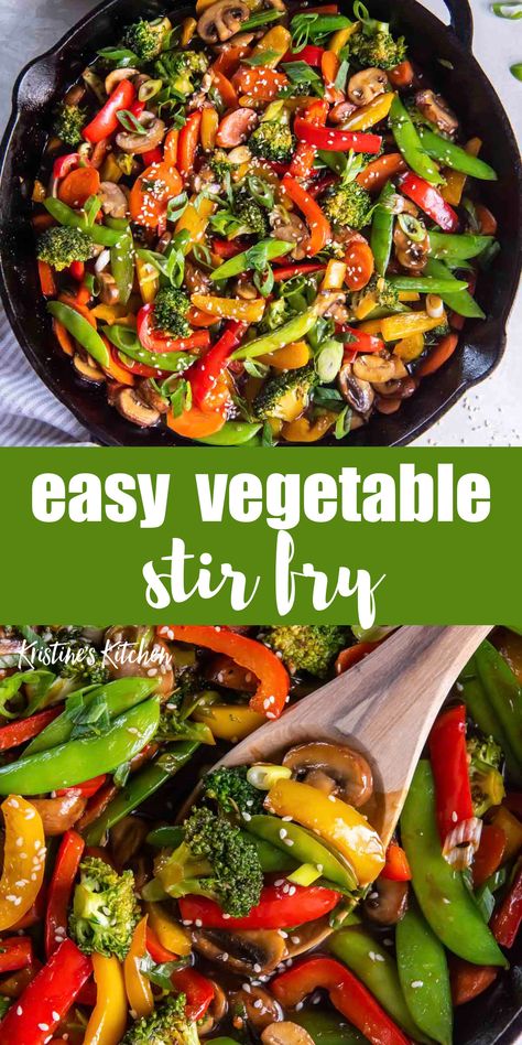 Veggie Stir Fry Recipes, Stir Fry Vegetables, Homemade Stir Fry Sauce, Veggie Bowls, Vegetable Stir Fry Recipe, Homemade Stir Fry, Vegetarian Lifestyle, Stir Fry Recipe, Fry Recipes