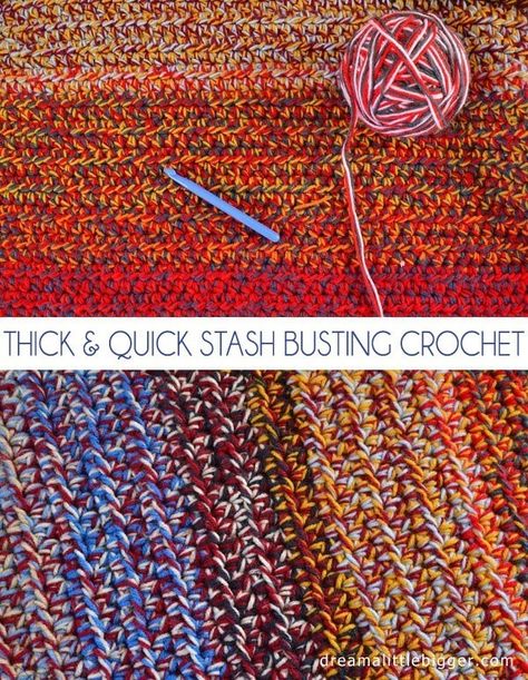 Quick Blanket, Stash Busting Crochet, Quick Crochet Blanket, Afghan Crochet Patterns Easy, Heavy Blanket, Scrap Yarn, Crochet For Beginners Blanket, Crochet Afgans, Ball Of Yarn