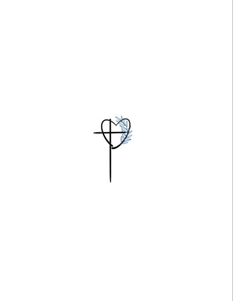 Cross With Heart Tattoo, Cross Heart Tattoos, Tattoo With Heart, Tattoo Pretty, Cross With Heart, Cross Heart, Cross Tattoo, Custom Tattoo, Heart Tattoo