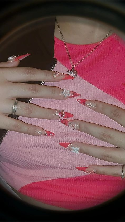 Nail Charm Nails, Pink Nails Charms, Barbie Nail, Charm Nails, Nails Charms, Barbie Pink Nails, Toe Spacers, Nail Polish Gift, Quick Dry Nail Polish