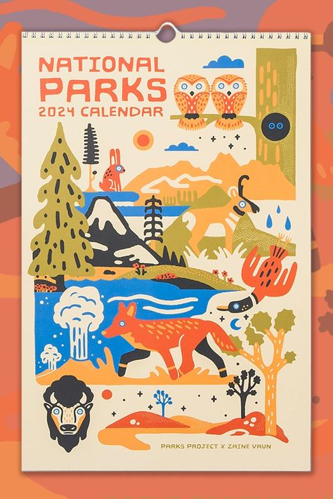 2024 is around the corner, why not get ahead of planning with a new, national parks themed calendar? Parks Project, 2024 Calendar, Parks N Rec, Camping Art, Adventure Park, Travel Collection, Parks And Recreation, Visual Design, Around The Corner