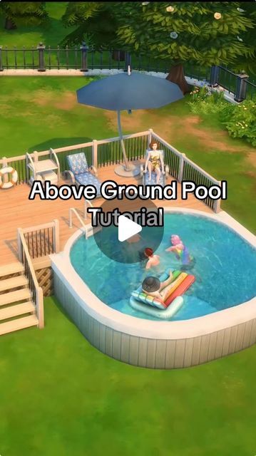 ✨Lizzy✨ Sims Builder on Instagram: "How to make an above ground pool in the sims!   #eacreatornetwork #sims4 #sims #simstok #sims4buildhacks #sims4tipsandtricks #simsbuildideas #dizzymisslizzy_ #twitchstreamer" Raised Pools, Simple Pool, Best Above Ground Pool, Kiddie Pool, Chappell Roan, Sims 4 Build, Pool Decks, Sims House, Above Ground Pool