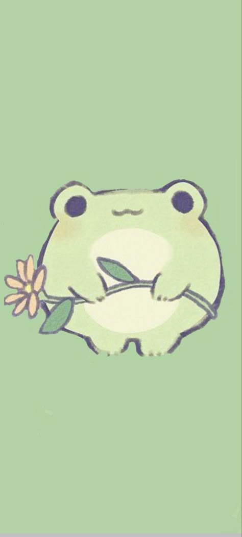 Froggy Wallpaper, Wallpaper Drawing, Frog Wallpaper, Frog Illustration, Frog Pictures, Frog Drawing, Cocoppa Wallpaper, Cute Kawaii Animals, Frog Art