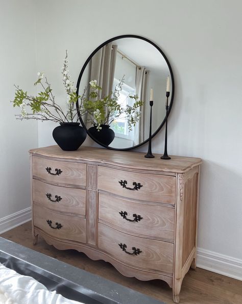 Garland 6 - Drawer Dresser curated on LTK Tall Dresser Styling, Round Mirror Living Room, Coastal Cottage Bedroom, Dresser Styling, Bedroom Coastal, Tv Stand Furniture, Walmart Home, House Makeover, Tall Dresser