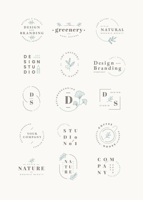 Logo Intelligent, Ideas Para Logos, Logo Generator, Inspiration Logo Design, Logo Minimalista, Logo Design Set, Graphisches Design, Webdesign Inspiration, Logo Floral