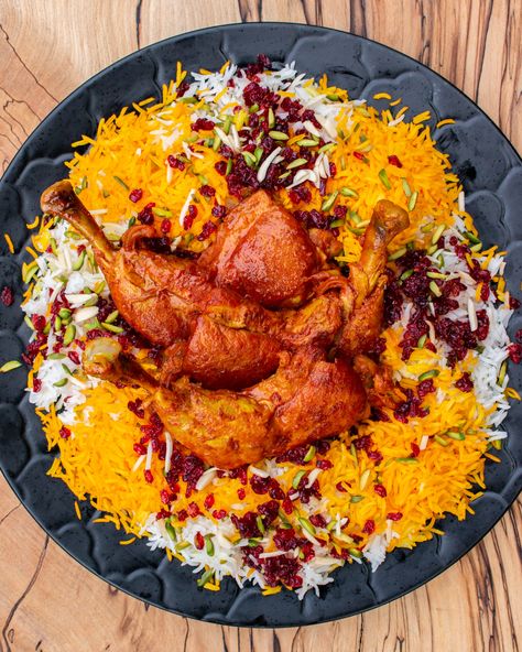 Iranian Food Recipes, Persian Food Recipes, Zereshk Polo, Persian Food Iranian Cuisine, Persian Dishes, Iranian Dishes, Saffron Chicken, Rice Meals, Recipes Rice