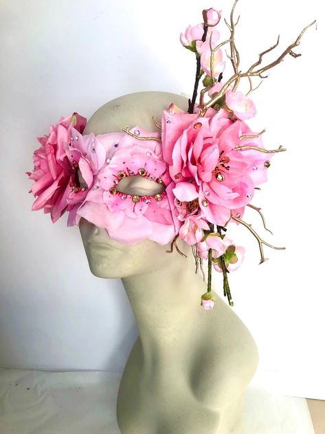 Pink Masquerade Mask Flower Mask Mardi Gras New Years - Etsy Pink Masquerade Mask, Pink Masquerade, Masquerade Mask Diy, Mask Flower, Mask Ball, Flower Mask, Halloween Ball, Ball Mask, Masked Ball