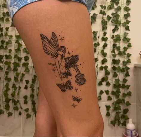 Tattoo Bein Frau, Semicolon Tattoo, Stylist Tattoos, Fairy Tattoo, Cute Tattoos For Women, Discreet Tattoos, Dainty Tattoos, Aesthetic Tattoo, Nature Tattoos