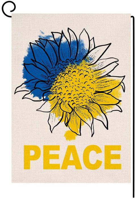 Peace to Ukraine Sunflower Flag Pray for Ukraine Funny Garden | Etsy Peace Ukraine, Ukraine 2022, Pray For Ukraine, Keep It Going, Stand With Ukraine, Ukraine, Sunflower, Flag, Funny