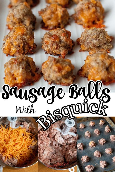 Sausage Balls No Bisquick, Bisquick Sausage Balls, Easy Sausage Balls Recipes, Easy Holiday Appetizers, Bisquick Sausage, Bisquick Recipe, Sausage Balls Bisquick, Breakfast Balls, Sausage Cheese Balls