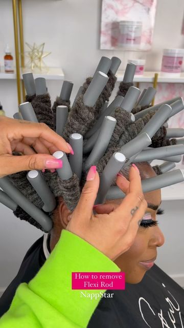 Curled Short Locs, Flexi Rods On Locs, Grey Hair Locs, Curls On Locs, How To Do Curls, Rod Curls, Flexi Rod Curls, Natural Hair Maintenance, Dreadlocks Hair Care