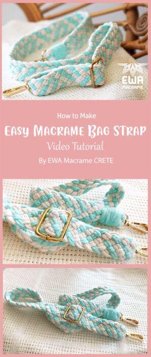 4 DIY Macrame Adjustable Bag Strap Free Tutorial Ideas – Macrame, the art of knotting cords in patterns, has seen a resurgence in recent years, bringing a touch of handmade ... Read more Macrame Bag Strap Free Pattern, Macrame Purse Strap Diy, Macrame Key Chains Free Pattern, Macrame Lanyard Tutorial, Macrame Bag Strap Tutorial, Macrame Purse Strap, Macrame Bag Strap, Macrame Turtle, Flamingo Keychain