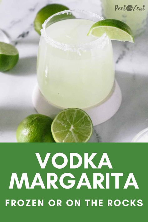 Margarita Without Tequila, Vodkarita Recipe, Vodka Margarita Recipes, Margarita Variations, Texas Margarita, Vodka Margarita, Lime Margarita Recipe, Homemade Margaritas, Frozen Limeade