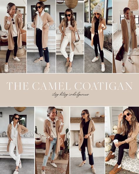 Camel Coat Outfit Winter Style, Winter Outfits Petite, Coatigan Outfit, Mom Outfits Winter, Camel Coat Outfit, Fall Winter Capsule Wardrobe, Petite Style, Outfits Petite, Push Ups