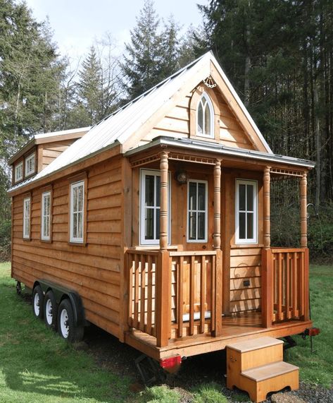 Here is another beautiful creation from Tumbleweed tiny house. The interior was designed by the owners as it came in open floor plan design. Practical House, Micro Climate, Tumbleweed Tiny Homes, House Plans For Sale, Tiny House Exterior, House Movers, Tiny House Builders, Tiny House Trailer, Tiny House Listings