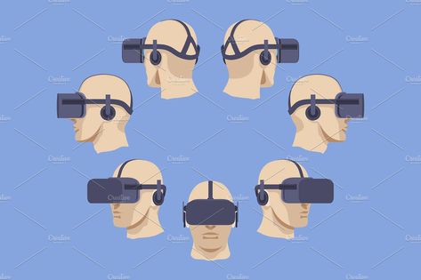 Augmented Reality, Vr Headset Drawing, Headset Drawing, Side View Drawing, View Drawing, Virtual Reality Headset, Vr Headset, Fashion Portfolio, Web Graphics