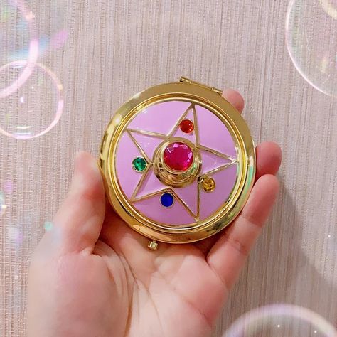 Sailor Moon R Moonlight Memory Series Crystal Star Case Cosmetic Make Up Compact Travel Folding MIRROR Sailor Moon Cosplay Box - AliExpress Anime Moon, Sailor Moon R, Moon Cosplay, Box Costumes, Glass Theme, Sailor Moon Cosplay, Gold Gift Boxes, Cosmetic Mirror, Makeup Gift