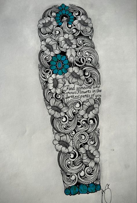 Punchy Tattoos, Arm Sleeve Tattoos For Women, Cowgirl Tattoos, Cowboy Tattoos, Tool Tattoo, Country Tattoos, Western Tattoos, Forarm Tattoos, Leg Tattoos Women