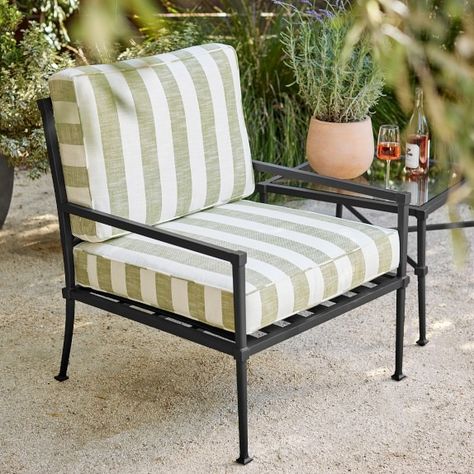 Outdoor Lounge Furniture | Williams Sonoma Iron Outdoor Furniture, Arabian Decor, Backyard Renovation, Outdoor Club, Backyard Renovations, Iron Chair, Williams Sonoma Home, Pool Furniture, Outdoor Retreat