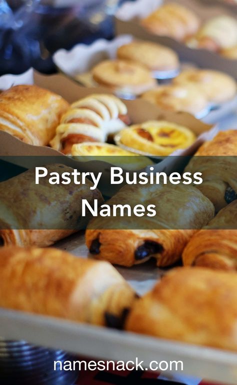 Pastry Business, Dessert Names, Boutique Patisserie, Patisserie Shop, Bakery Names, Pastry Stand, Patisserie Cake, Shop Name Ideas, Mini Pastries