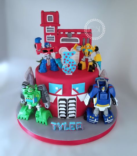 Rescue Bots Cake Rescue Bots Birthday Party Cake, Transformer Rescue Bots Birthday, Rescue Bots Birthday Cake, Rescue Bots Cake, Rescue Bots Birthday Party, Transformers Birthday Cake, Rescue Bots Party, Transformers Jazz, Rescue Bots Birthday