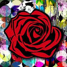 Rose Graffiti, Sip N Paint, Des Roses, Canvas Painting Designs, Paint Art, Rose Tattoos, Paint Designs, Red Rose, 4th Of July Wreath