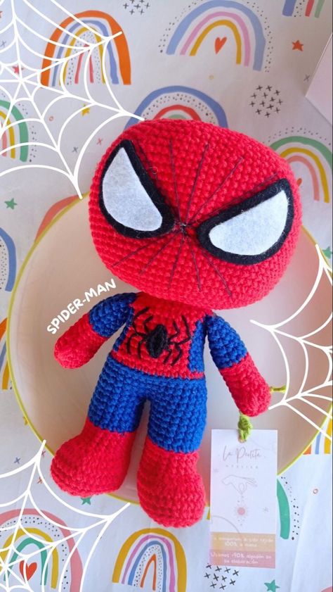 Crochet Spiderman Amigurumi, Crochet Spiderman Plush, Spiderman Crochet Plushie, Crochet Spiderman Amigurumi Free Pattern, Crochet Spiderman Free Pattern, Knitted Spiderman, Spiderman Crochet Pattern Free, Spider Man Crochet Pattern, Spiderman Crochet Pattern