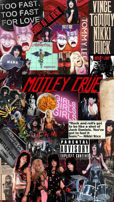 Mötley Crüe 🫶🏻 #motleycrue #shoutatthedevil #drfeelgood #wallpaper #fyp Montly Crue Wallpaper, Motley Crüe Wallpaper, Kickass Wallpaper, Mötley Crüe Aesthetic, 80s Rock Wallpaper, The Dirt Motley Crue Wallpaper, Band Wallpapers Aesthetic, Motley Crue Aesthetic, Rock And Roll Wallpaper