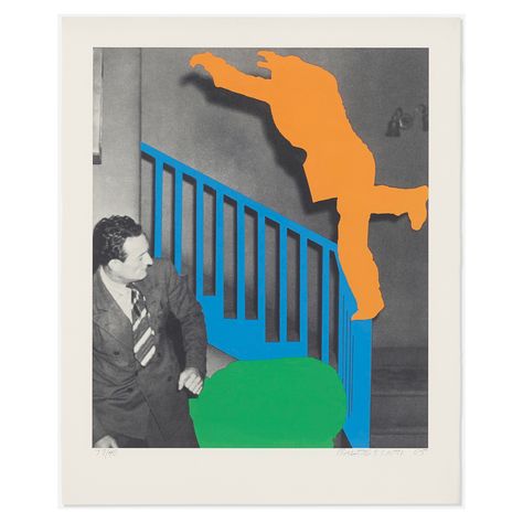 John Baldessari⁠ Two Figures: One Leaping (Orange); One Reacting (with Blue and Green)⁠ 2005⁠ Duotone photolithograph and lithograph with embossing and debossing⁠ 22 1/2 x 18 1/4 in.⁠ Edition of 40⁠ Pencil signed, dated, and numbered⁠ #JohnBaldessari⁠ #Baldessari⁠ #Figurative⁠ #PhotoLithograph⁠ #Lithograph⁠ #LimitedEditionPrint⁠ #ContemporaryArt⁠ #Contemporary⁠ #ConceptualArt⁠ #Conceptual⁠ #ModernArt⁠ #MustSee⁠ #ArtInMiami⁠ #Miami⁠ #MiamiBeach⁠ #Florida⁠ #Wynwood⁠ #DesignDistrict⁠ #Art⁠ #Arte⁠ Untitled Film Stills, Andy Warhol Flowers, John Baldessari, National City, Conceptual Art, Contemporary Paintings, Art For Sale, Unique Art, Modern Art