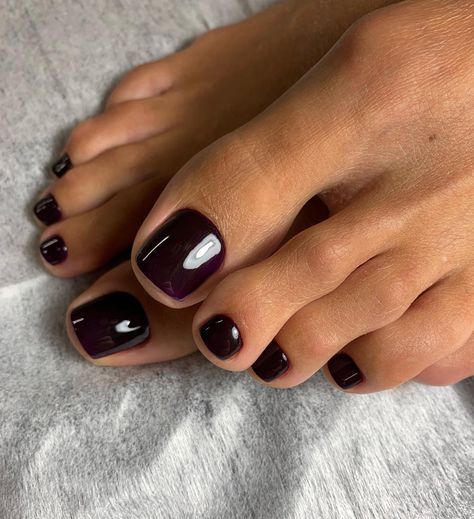 Posted by Zoe Scott: Welcome, today we dive into the enchanting world of dark purple pedicures! If you're like me, always looking for that next stunning nail color to rock... Dark Purple Pedicure Toenails, Pedicure Dark Colors, Dark Toenail Polish, Dark Brown Pedicure, Dark Purple Pedicure, Dark Toe Nail Colors, Dark Purple Toe Nails, Dark Pedicure Colors, Purple Pedicure Designs