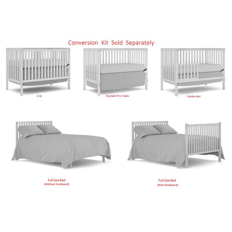 Description: Introducing the versatile 5-in-1 Convertible Crib, a perfect blend of style and functionality. This crib evolves alongside your child, converting from a crib to a toddler bed, daybed, and full-size bed (accessories sold separately). Diy Toddler Bed, Crib To Toddler Bed, Bed Daybed, Bed Accessories, Toddler Bedroom, Crib Toddler Bed, Kids Beds, Baby Rooms, Bedroom Furniture Stores