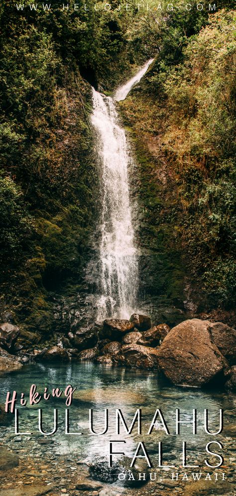 A less polished, more fun version of Manoa Falls, Lulumahu Falls is a short waterfall hike through the Pali region of Oahu, Hawai. Keep reading for photos, tips for visiting, how to find it and more. Electric Beach Oahu, Manoa Falls Oahu, Oahu Photoshoot, Oahu Hawaii Map, Oahu Hawaii Activities, Oahu Waterfalls, Oahu Hawaii Secrets, Oahu Food, Manoa Falls