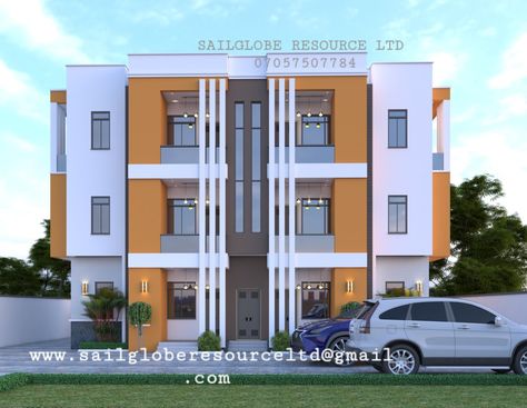 2 Storey Hotel Design, Blocks Of Flats Apartments, Block Of Flats Modern, 2 Storey Apartment Design, Block Of Flats Architecture, 6 Unit Apartment, Visitors Toilet, Small Apartment Building Plans, Apartment Building Design