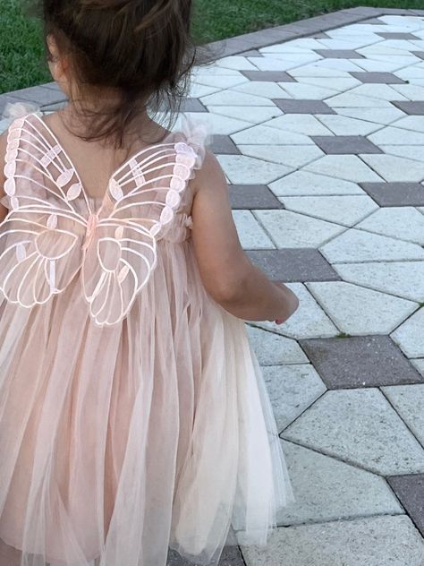 Baby Girl Butterfly Birthday Party, Summer Birthday Themes Girl, Butterfly Dress Kids, Fairy 1st Birthday Party Ideas, Fairy Birthday Outfit, My Fairy First Birthday, Butterfly First Birthday Party, First Birthday Girl Dress, 1st Birthday Party Dress