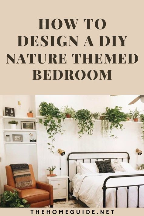 Bedroom Ideas Nature, Outdoor Theme Bedroom, Nature Themed Room, Calm Bedroom Ideas, Outdoor Themed Bedroom, Nature Themed Bedroom, 2023 Bedroom, Eclectic Kids Room, Rectangle Bedroom