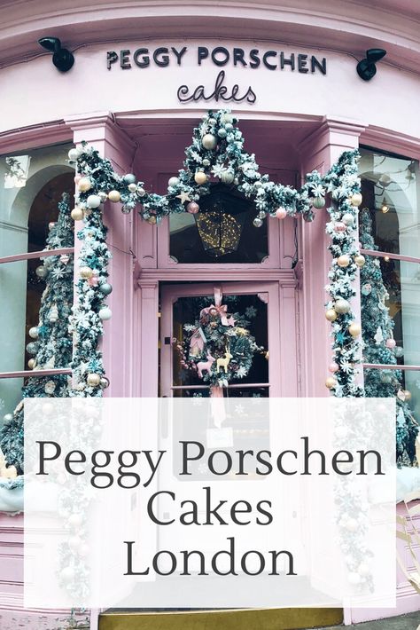 Peggy Porschen Cakes, London Peggy Porschen Christmas, London Peggy Porschen, Peggy Porschen Shop London, Peggy Porschen Cupcakes, Bakery In London, Bakeries In London, London Places To Eat, Gluten Free London, Breakfast On A Budget