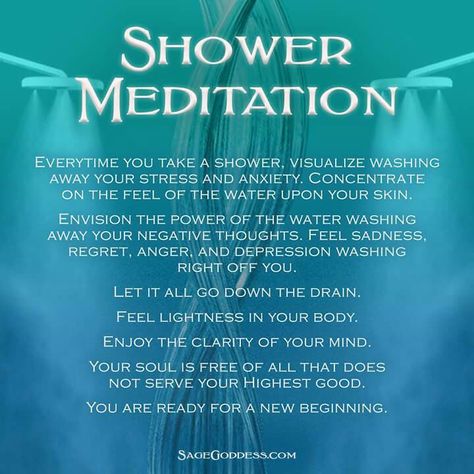 Shower meditation Shower Meditation, Meditation Mantra, Usui Reiki, Meditation For Beginners, Meditation Techniques, Les Chakras, Healing Meditation, Chakra Meditation, Pranayama