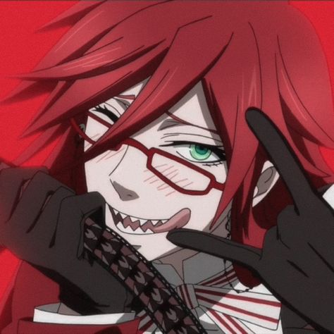 Hair, Anime, Black, Grell Sutcliff, Google Search, Red