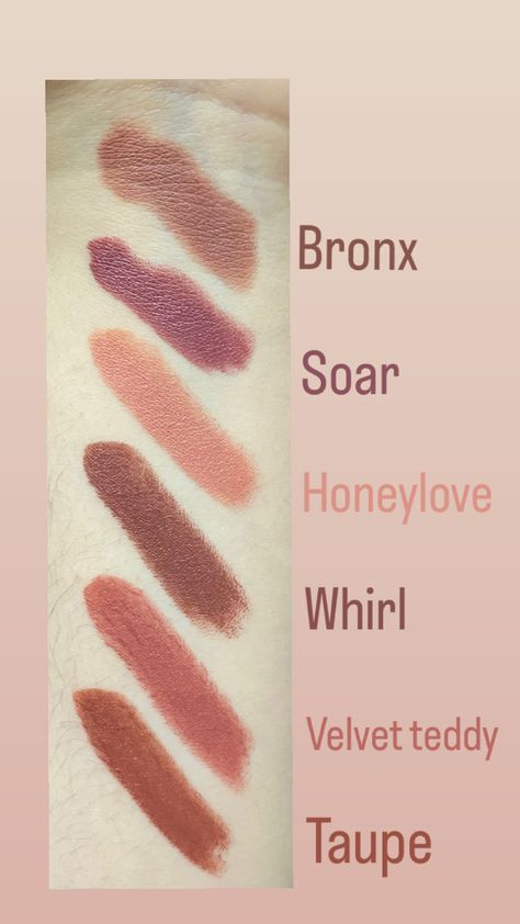 Soar Mac Lipstick, Bronx Mac Lipstick, Mac Bronx Lipstick, Mac Over The Taupe, Mac Soar Lipstick, Mac Honeylove Lipstick, Mac Taupe Lipstick, Whirl Mac, Mac Whirl Lipstick