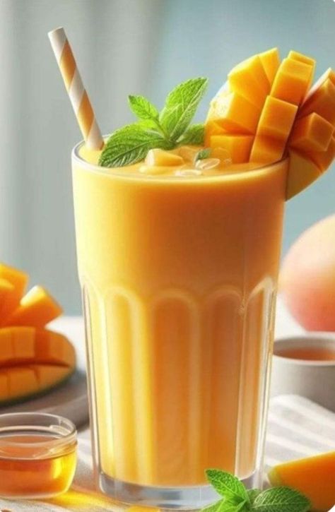 Mango Lassi Recipe, Smoothie Without Banana, Mango Lassi Recipes, Lassi Recipe, Valentines Party Food, Lassi Recipes, Turmeric Milk, Yogurt Drinks, Mango Lassi